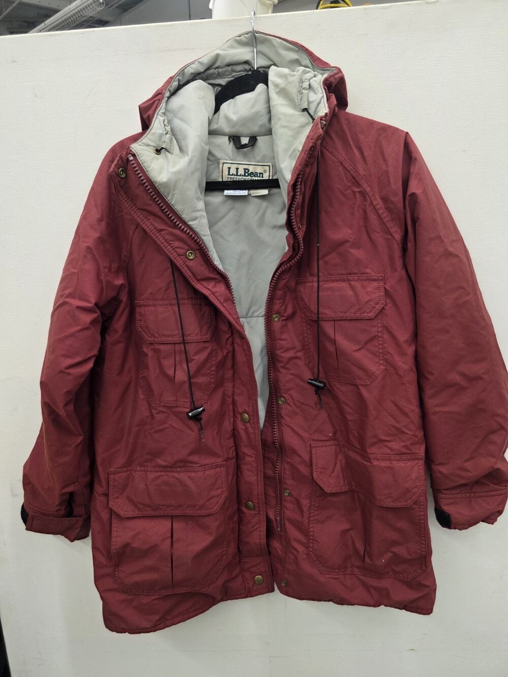 Vintage LL Bean Freeport Maine Parka Jacket Women's Medium Red 1980s USA Made